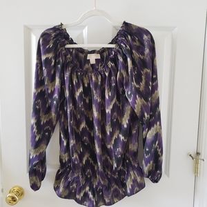 Michael by Michael Kors silky peplum blouse